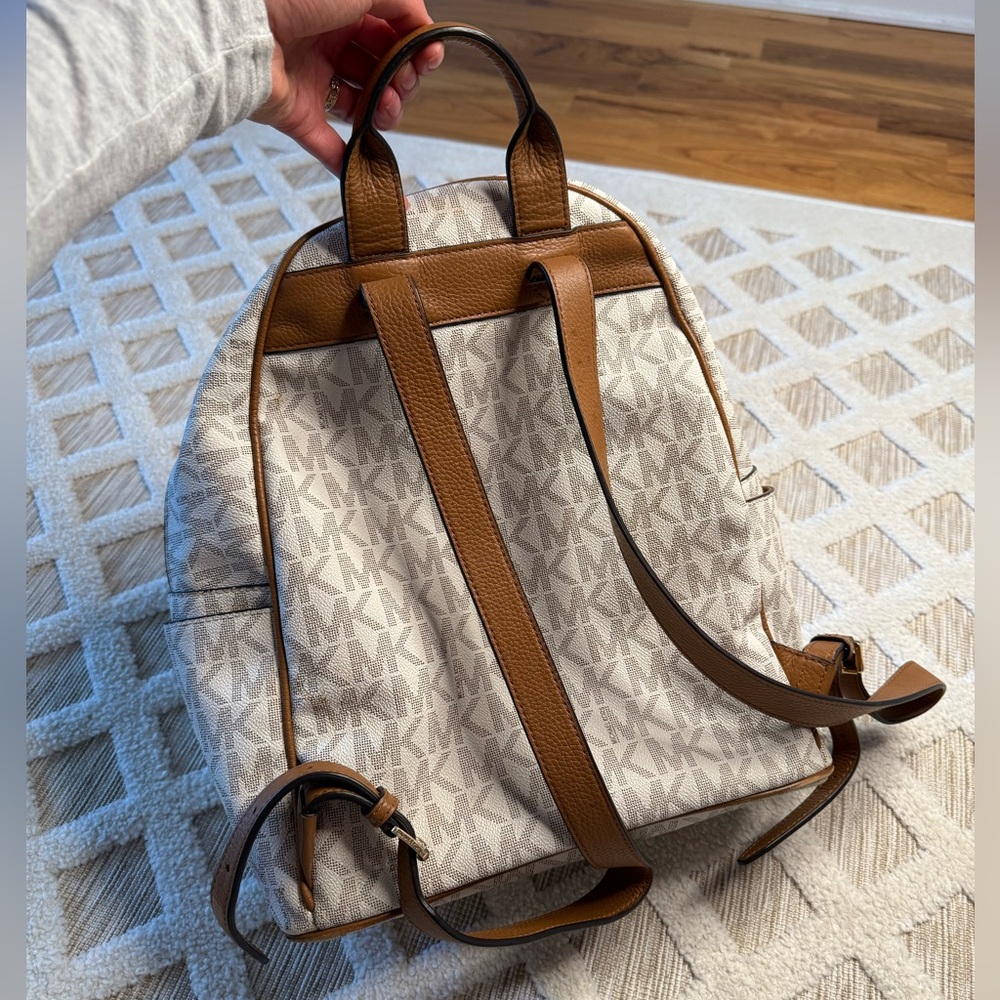 Michael Kors Cream and Tan Backpack - Picture 2 of 3